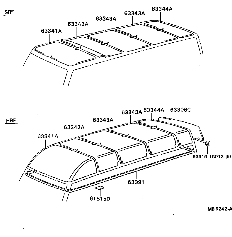 62313-95407-R5 CLIP, ROOF SIDE RETAINER RH product image