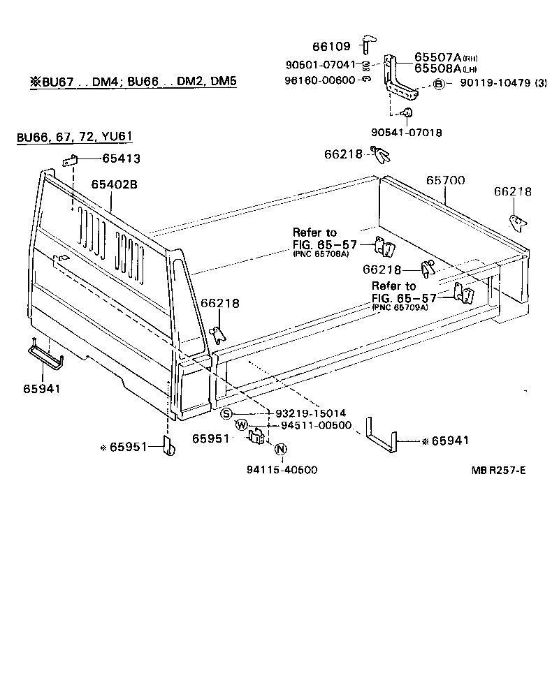 65701-93201 GATE ASSY, REAR BODY TAIL product image