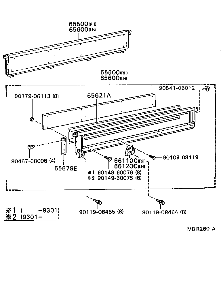 65050-37030 HINGE ASSY, SIDE GATE, NO.1 RH product image