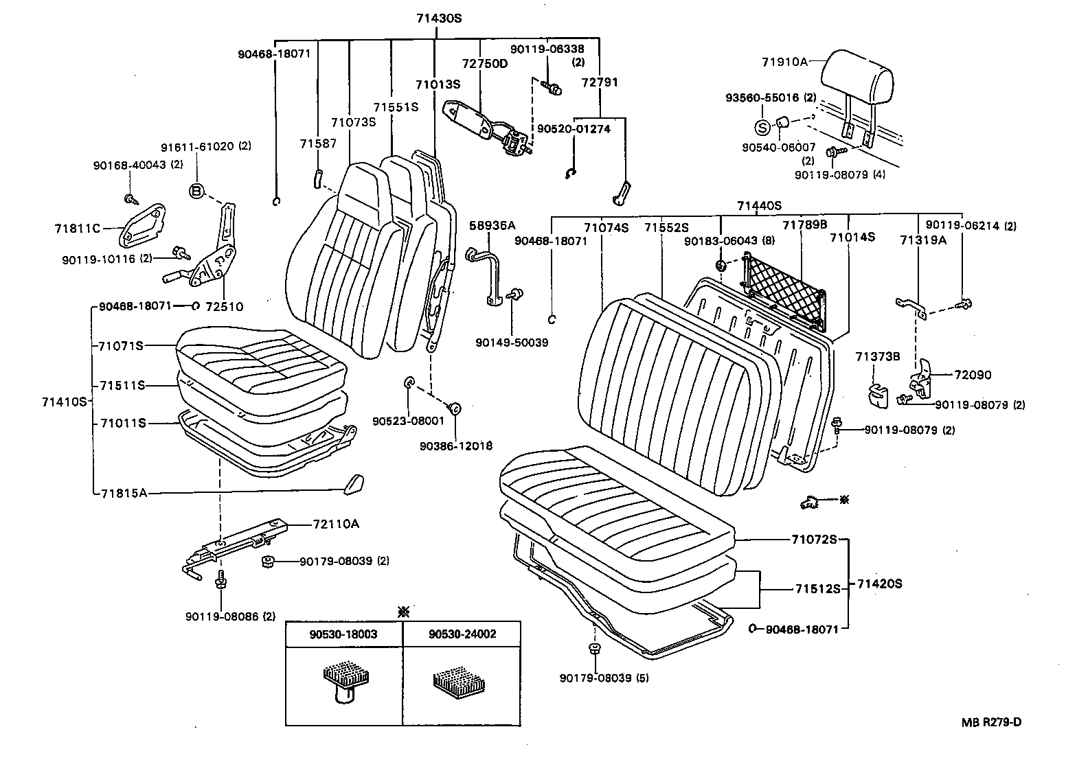 71012-95416 FRAME SUB-ASSY, FRONT SEAT CUSHION, LH product image