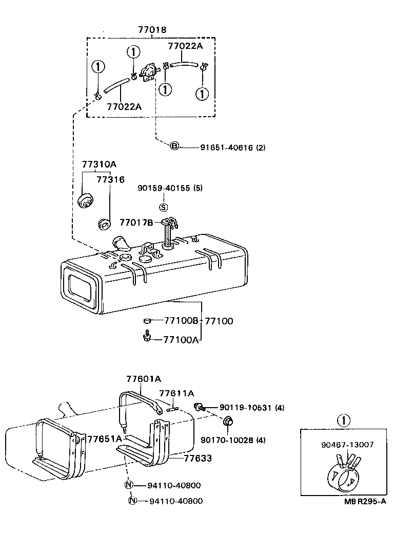 77017-36360 TUBE SUB-ASSY, FUEL TANK VENT product image