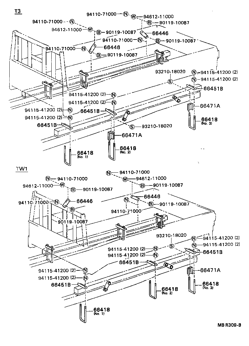 90117-12032 BOLT, MOUNTING product image