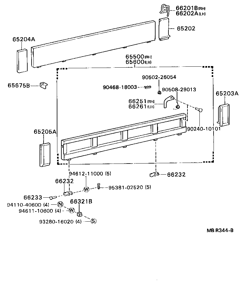 65500-93200 PANEL ASSY, REAR BODY SIDE, RH product image
