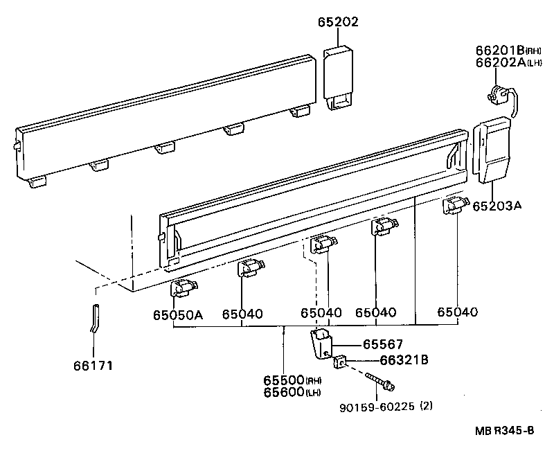 65500-93200 PANEL ASSY, REAR BODY SIDE, RH product image
