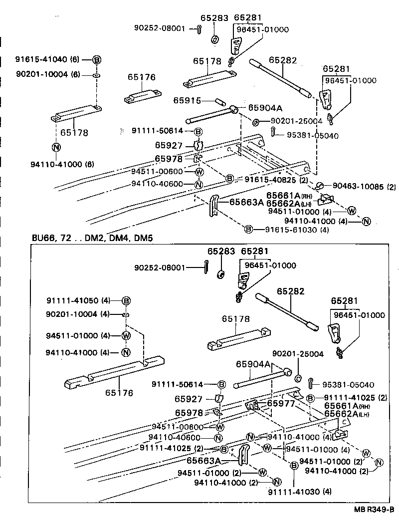 65282-93301 SHAFT, BEZEL HINGE product image