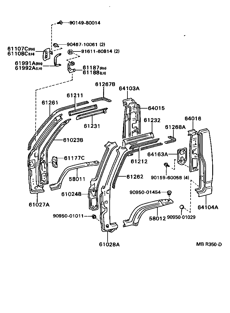 61261-37010 CHANNEL, ROOF DRIP, RH product image