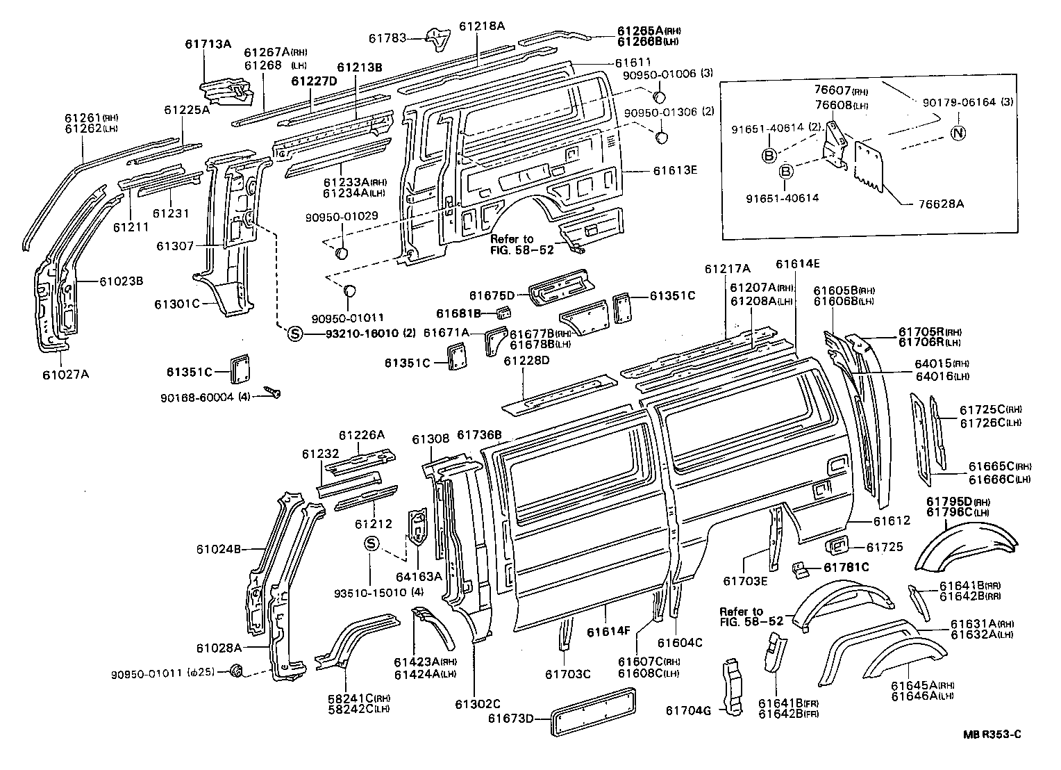 61261-37010 CHANNEL, ROOF DRIP, RH product image
