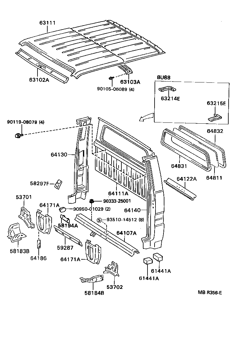 64122-37030 BAFFLE, DUST REAR BODY product image