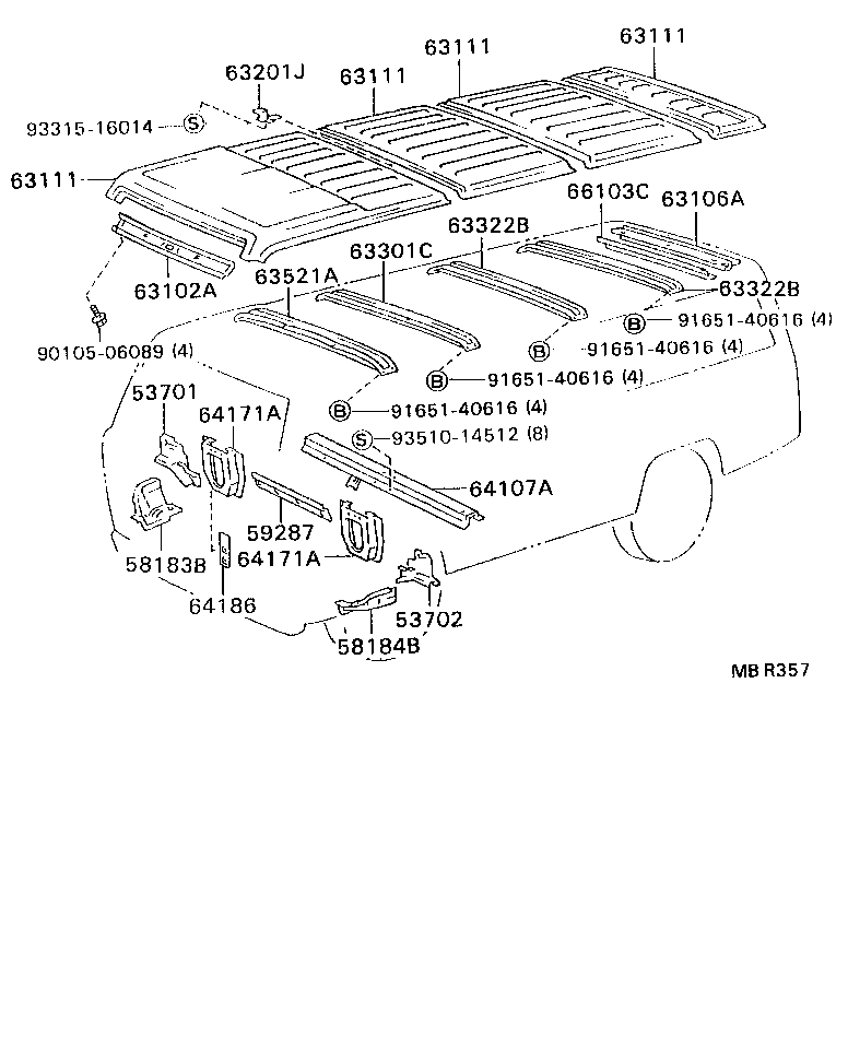 64122-37030 BAFFLE, DUST REAR BODY product image