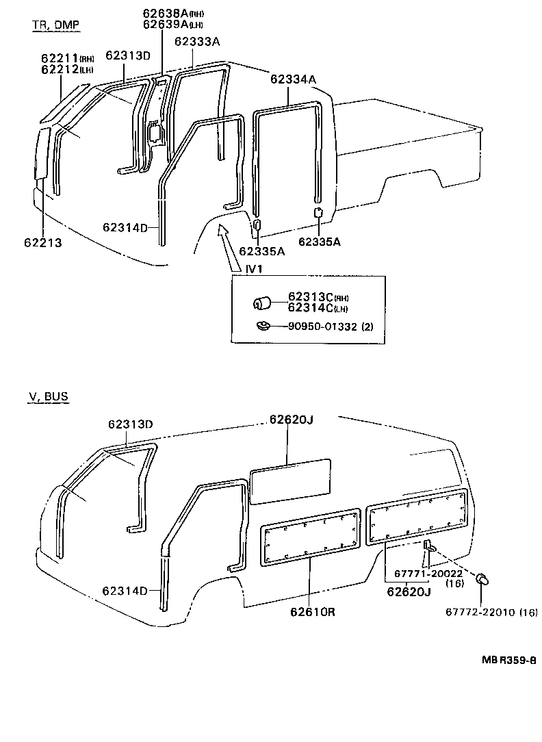 62313-95406-06 TRIM, FRONT DOOR OPENING, RH product image