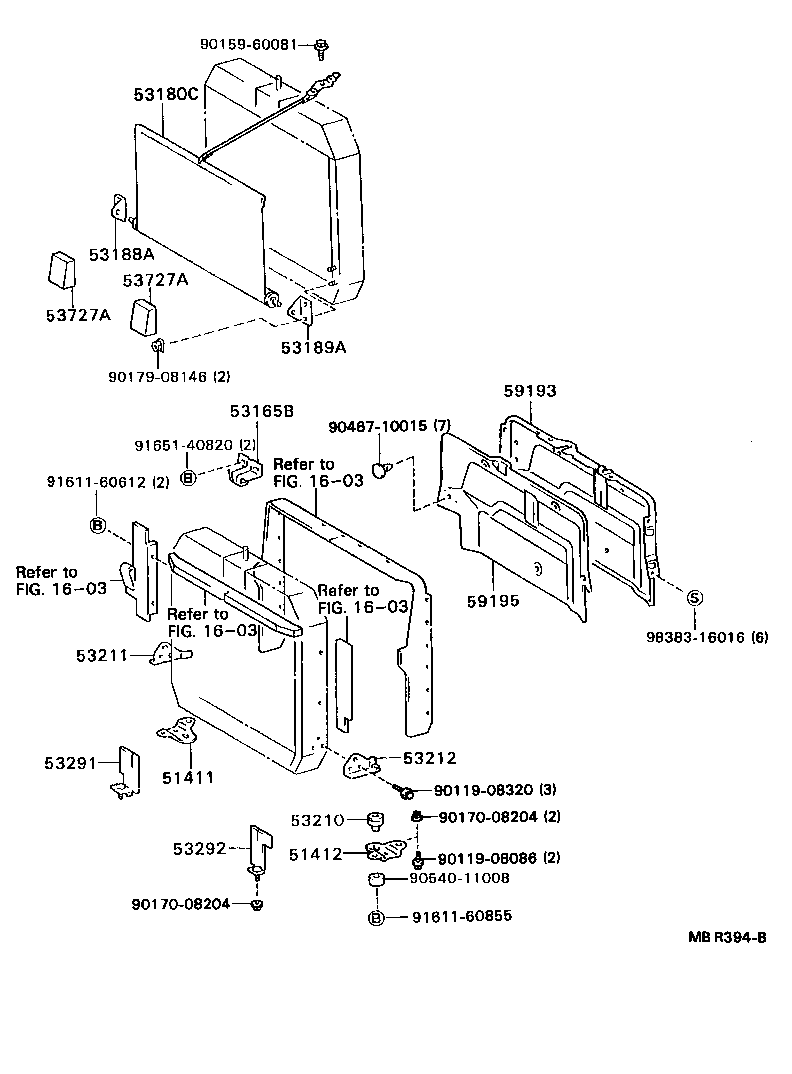 51411-36120 BRACKET, RADIATOR SUPPORT, RH product image