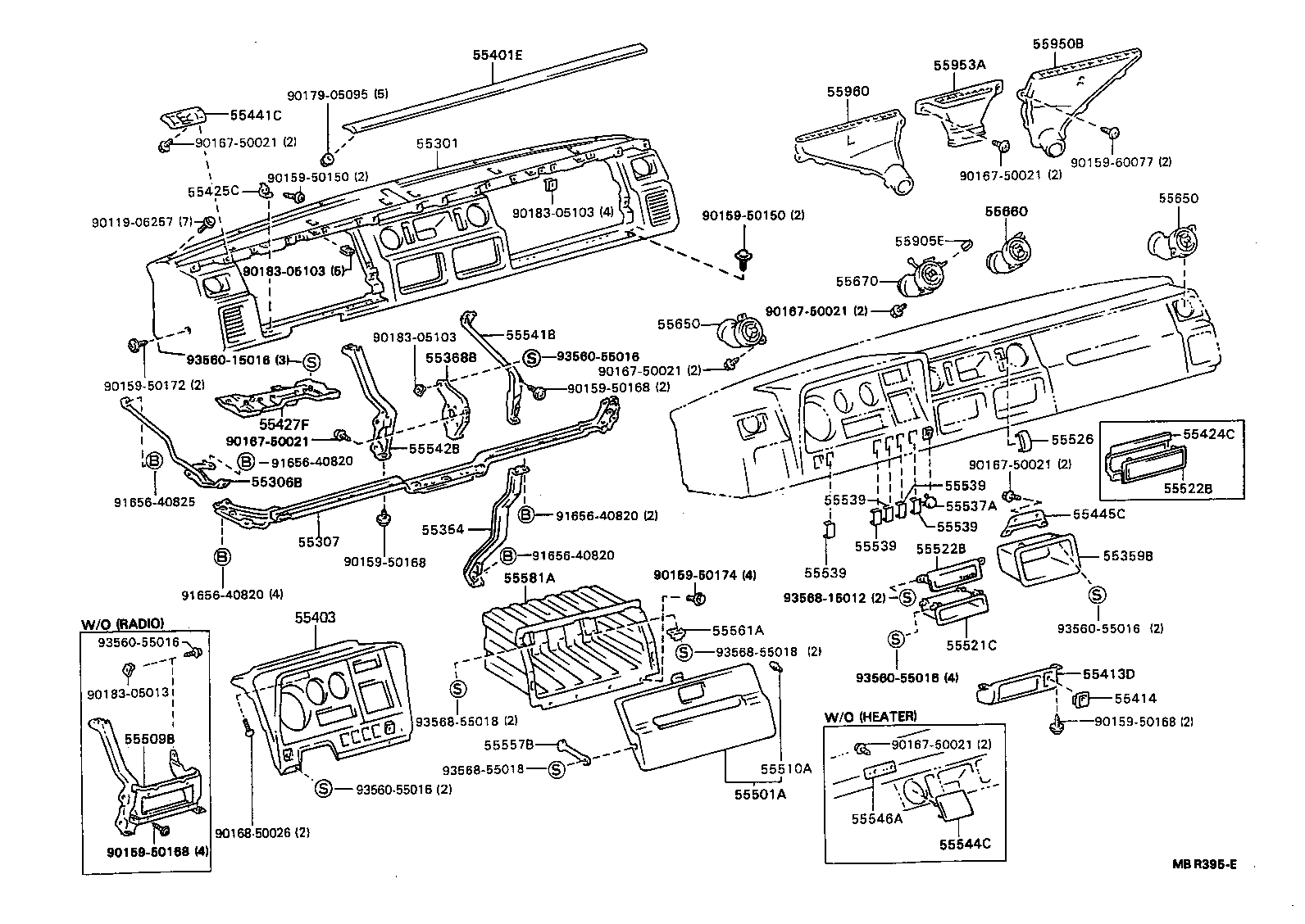 55368-37010 BRACKET, RADIO TUNER MOUNTING, LH product image