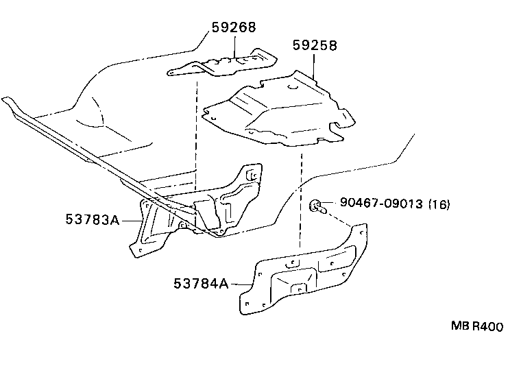 53774-95400 INSULATOR, APRON FRONT FENDER, LH product image