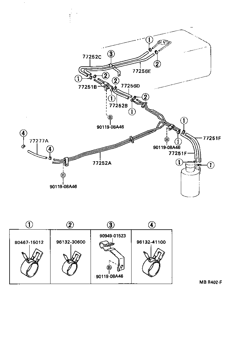 95333-10030 HOSE, FUEL, NO.1 (FOR FUEL MAIN NO.2 TUBE) product image