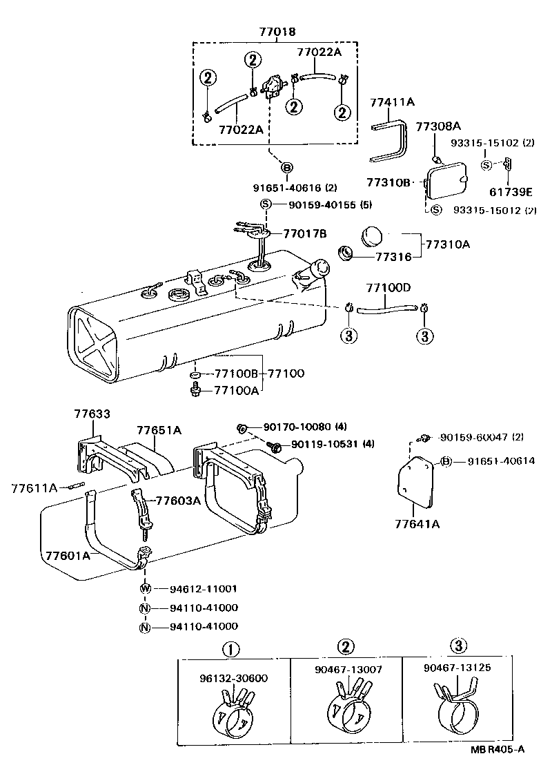 77017-36360 TUBE SUB-ASSY, FUEL TANK VENT product image