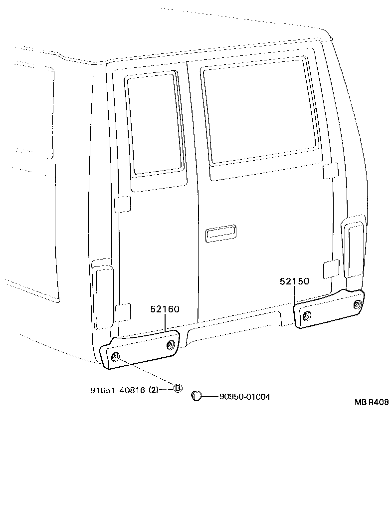 52150-92602-05 BUMPER ASSY, REAR RH product image