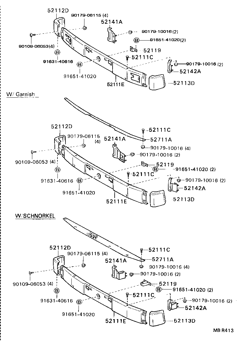 52144-95402 STAY, FRONT BUMPER, CENTER product image