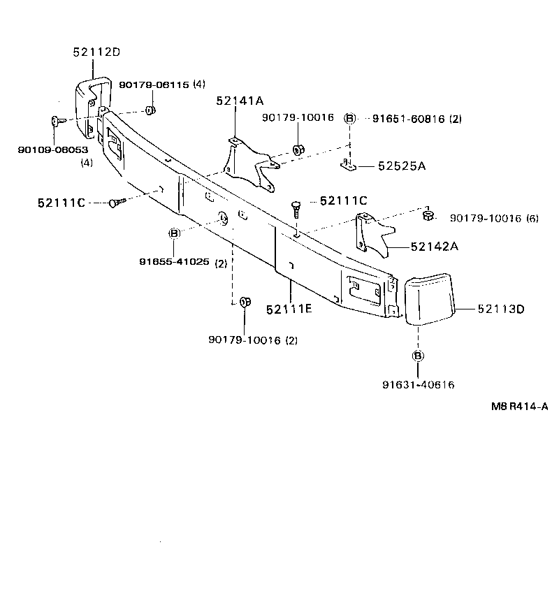 52144-95402 STAY, FRONT BUMPER, CENTER product image