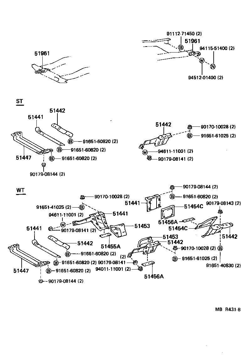 51447-25080 GUIDE, ENGINE UNDER COVER AIR product image