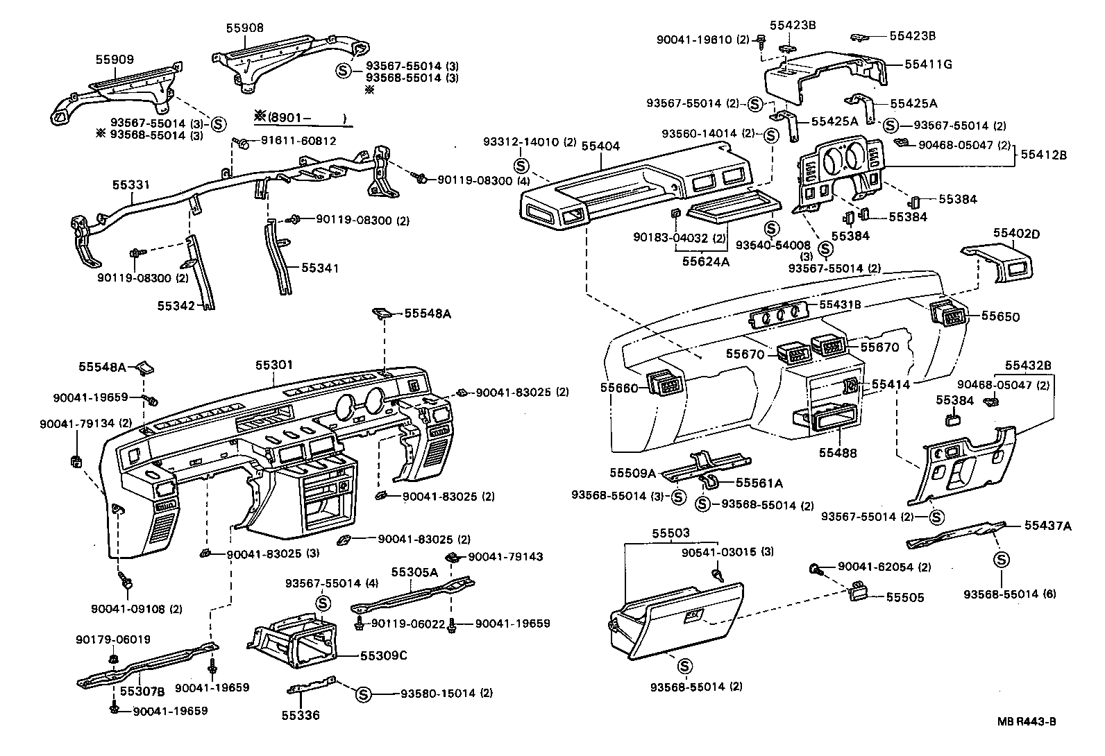 55952-87601 NOZZLE SUB-ASSY, DEFROSTER, LH product image