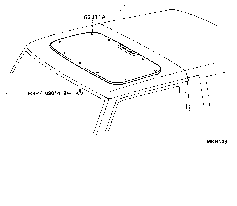 63341-87605 PAD, ROOF SILENCER, NO.1 product image