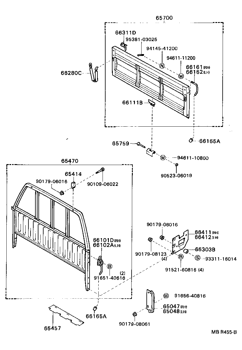 65700-89152 GATE ASSY, REAR BODY TAIL product image