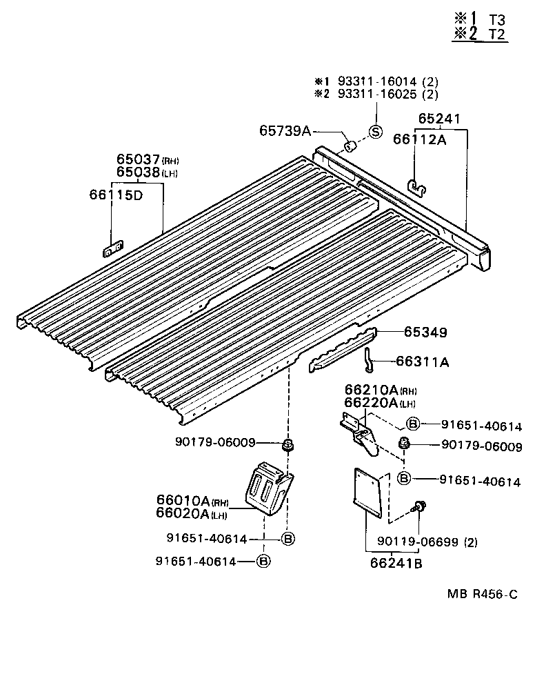 65240-89128 SILL, REAR CROSS product image