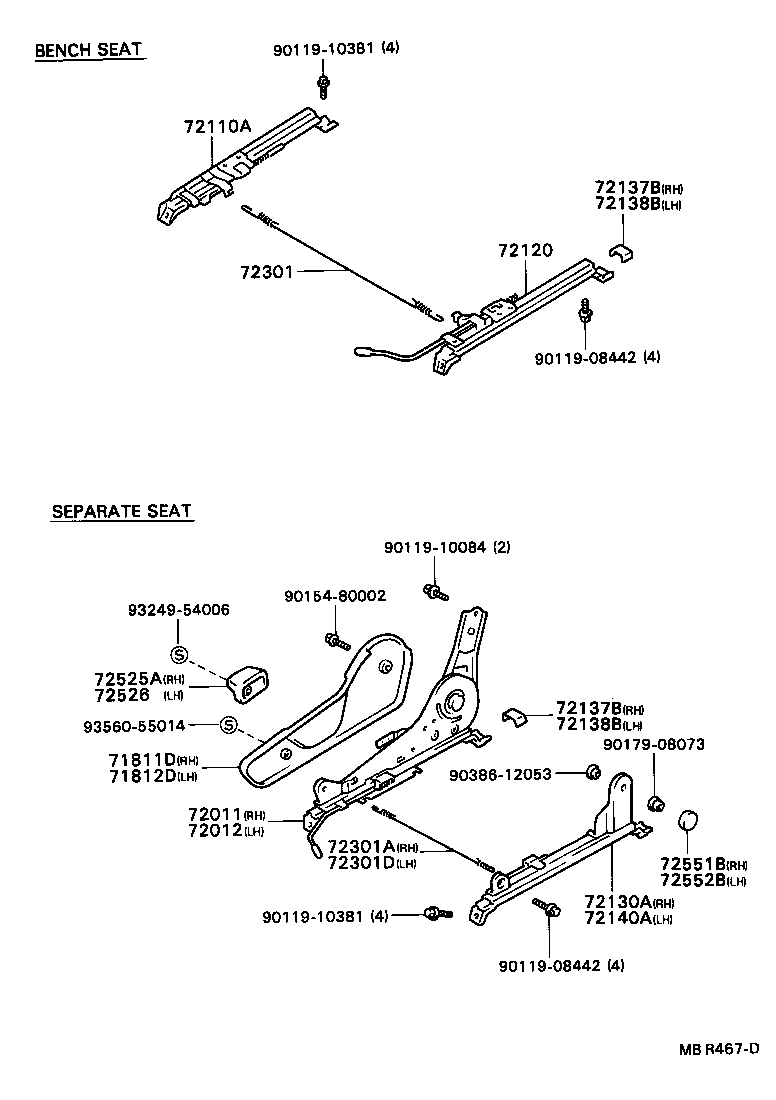 71017-35010 FRAME SUB-ASSY, REAR SEAT BACK, RH product image