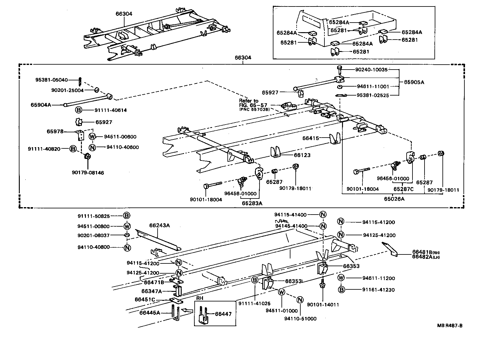 65282-93301 SHAFT, BEZEL HINGE product image