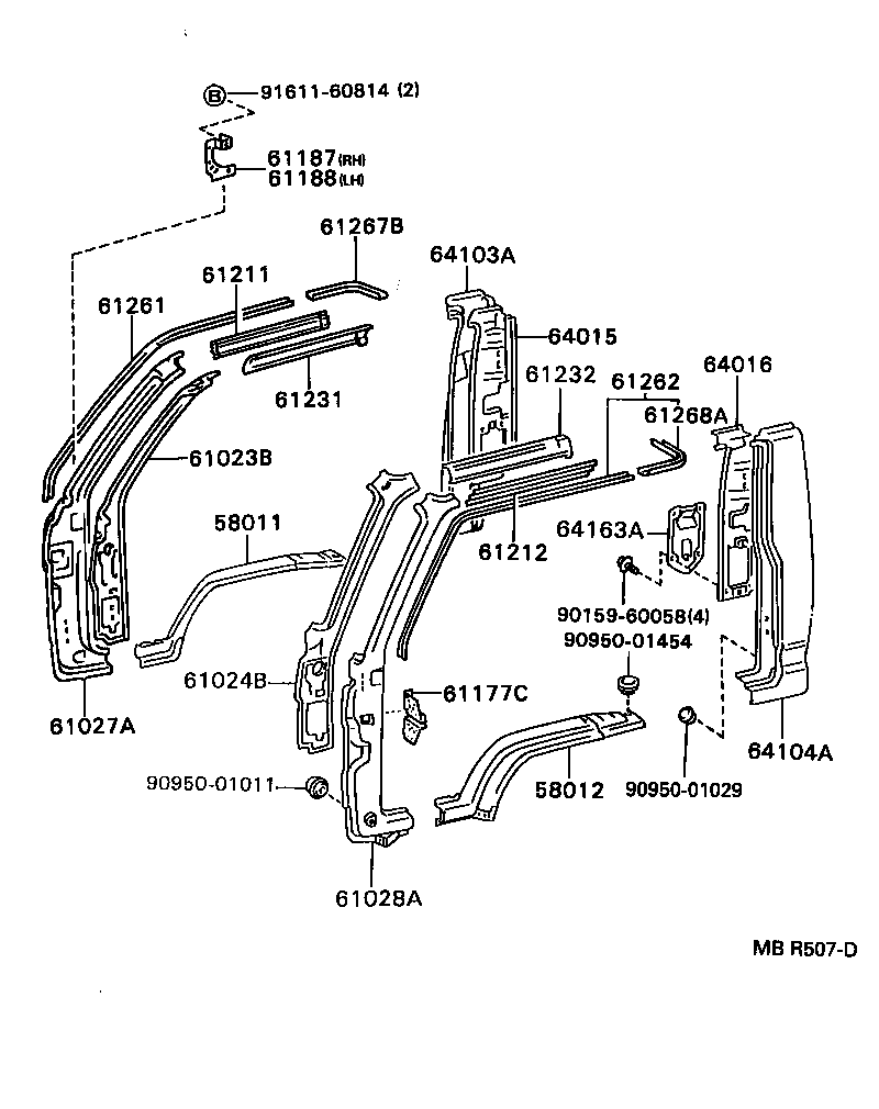 61177-37010 BRACKET, DOOR CHECK ARM product image