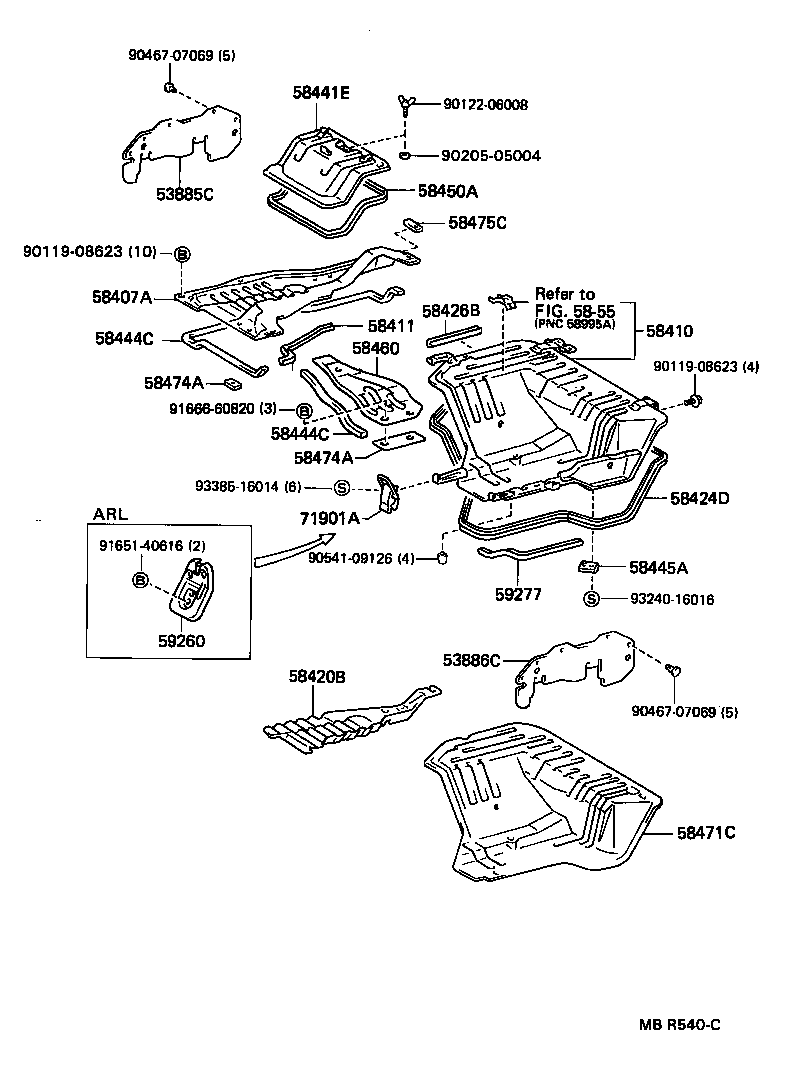 53701-95722 APRON SUB-ASSY, FRONT FENDER, RH product image