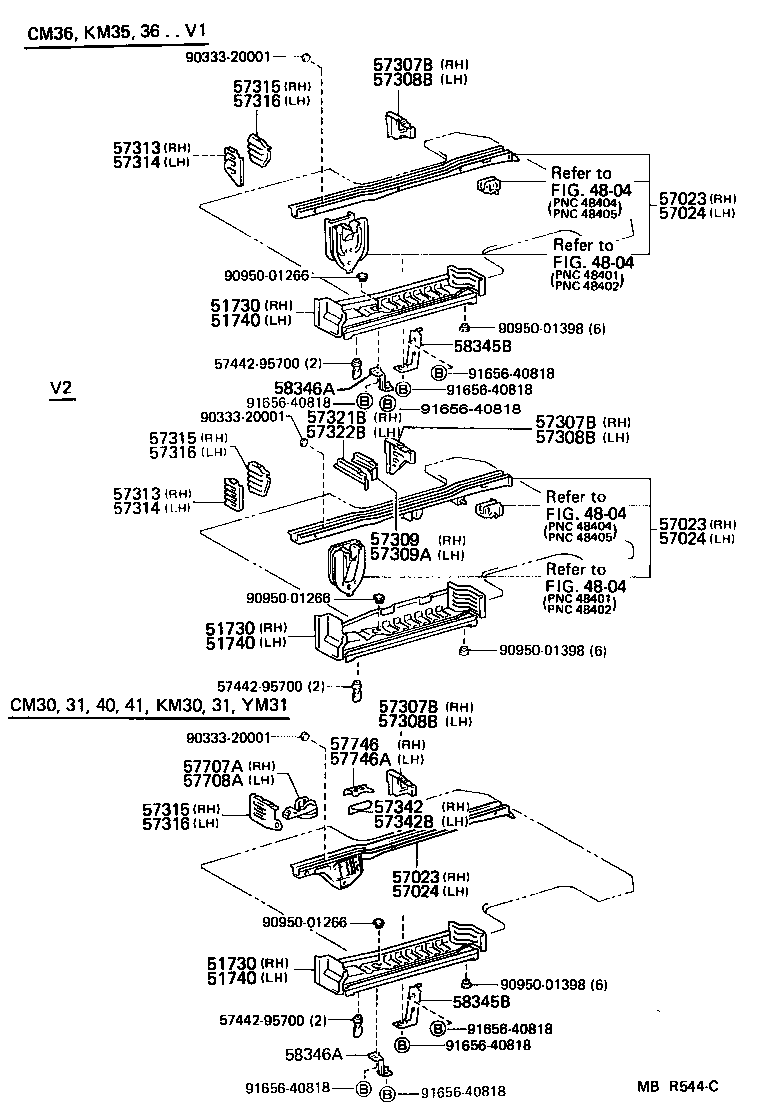 57697-95700 RETAINER, REAR SEAT CUSHION product image