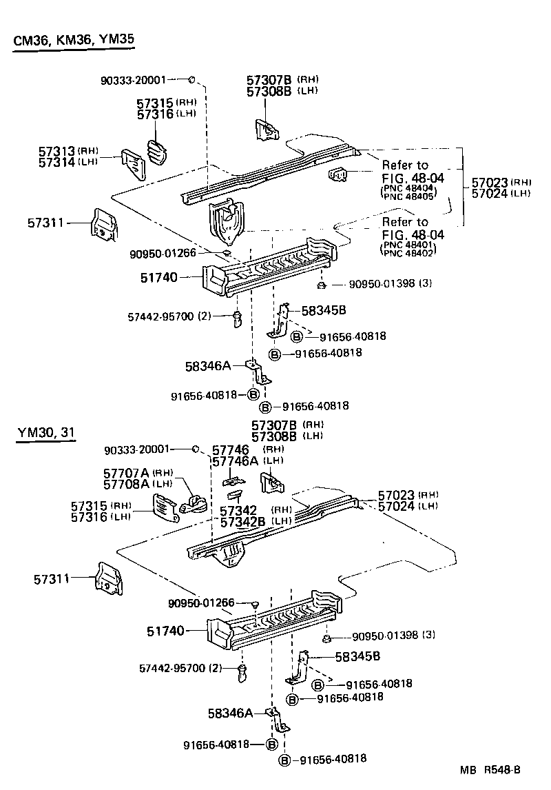 57488-95700 REINFORCEMENT, FLOOR SIDE MEMBER, NO.2 RH product image