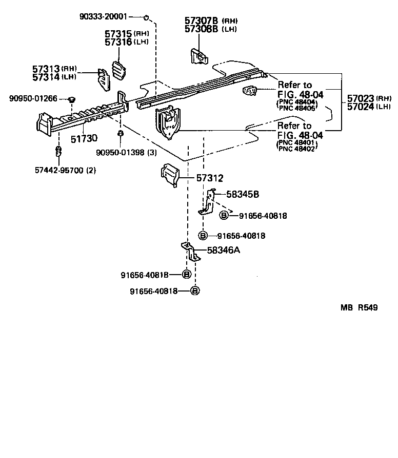 57488-95700 REINFORCEMENT, FLOOR SIDE MEMBER, NO.2 RH product image