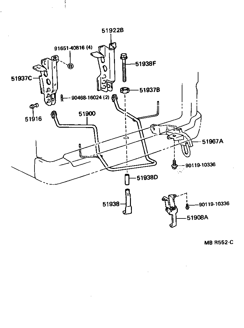 90119-12093 BOLT(FOR SPARE WHEEL CARRIER LOCK) product image