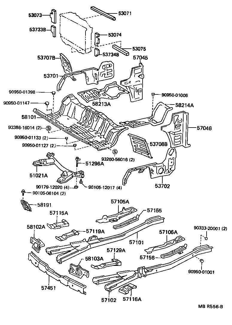 53737-95701 SHUTTER SUB-ASSY, HOT AIR, LOWER product image