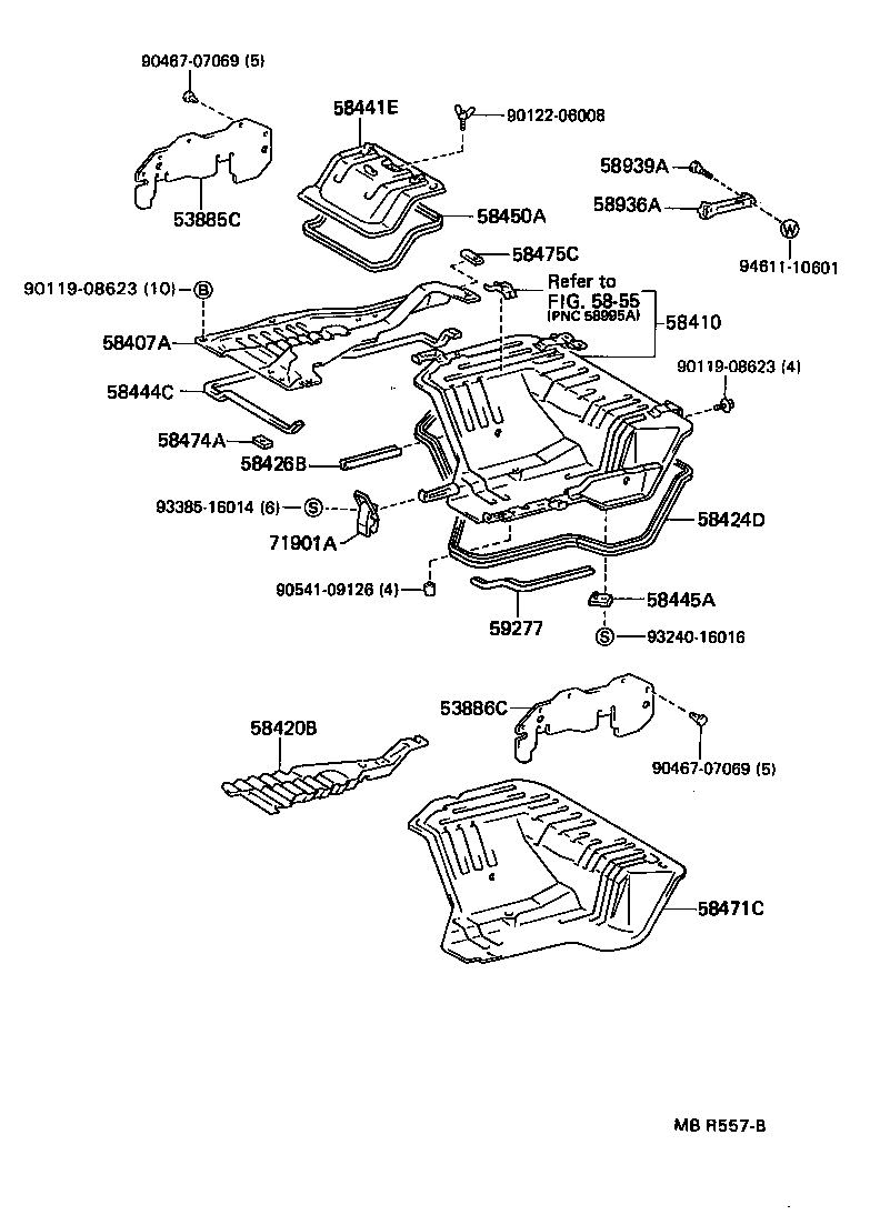 53737-95701 SHUTTER SUB-ASSY, HOT AIR, LOWER product image