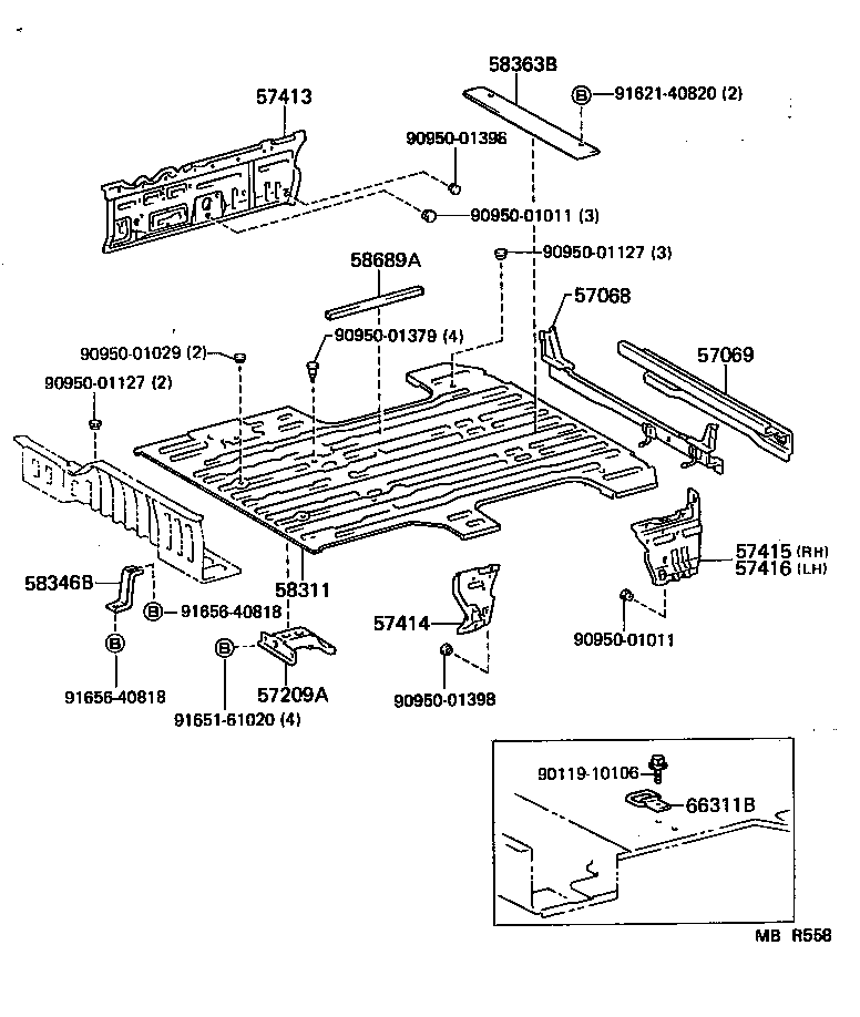 57302-95706 OUTRIGGER, NO.1 LH product image