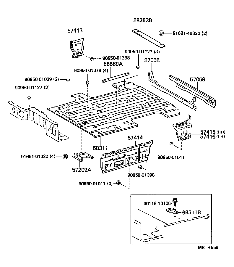 57302-95706 OUTRIGGER, NO.1 LH product image