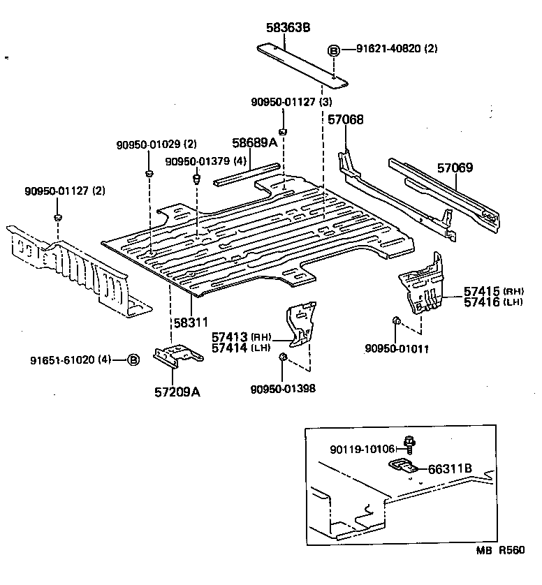 57302-95706 OUTRIGGER, NO.1 LH product image
