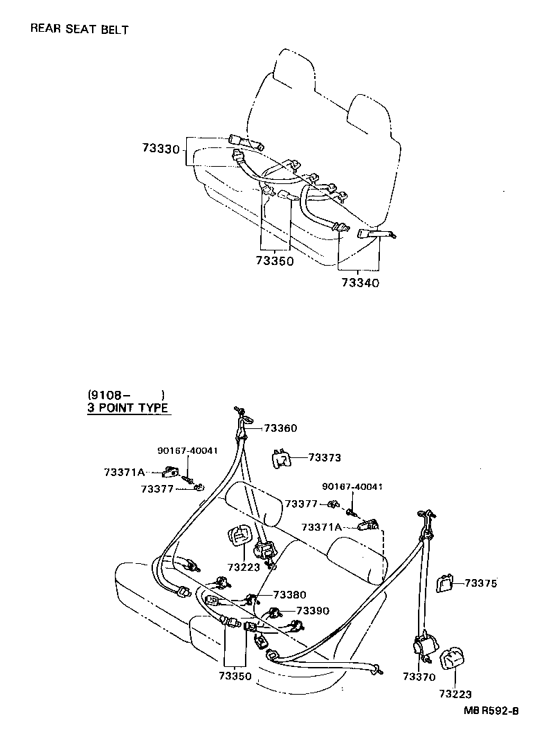 73240-35240-B0 BELT ASSY, FRONT SEAT INNER, LH product image