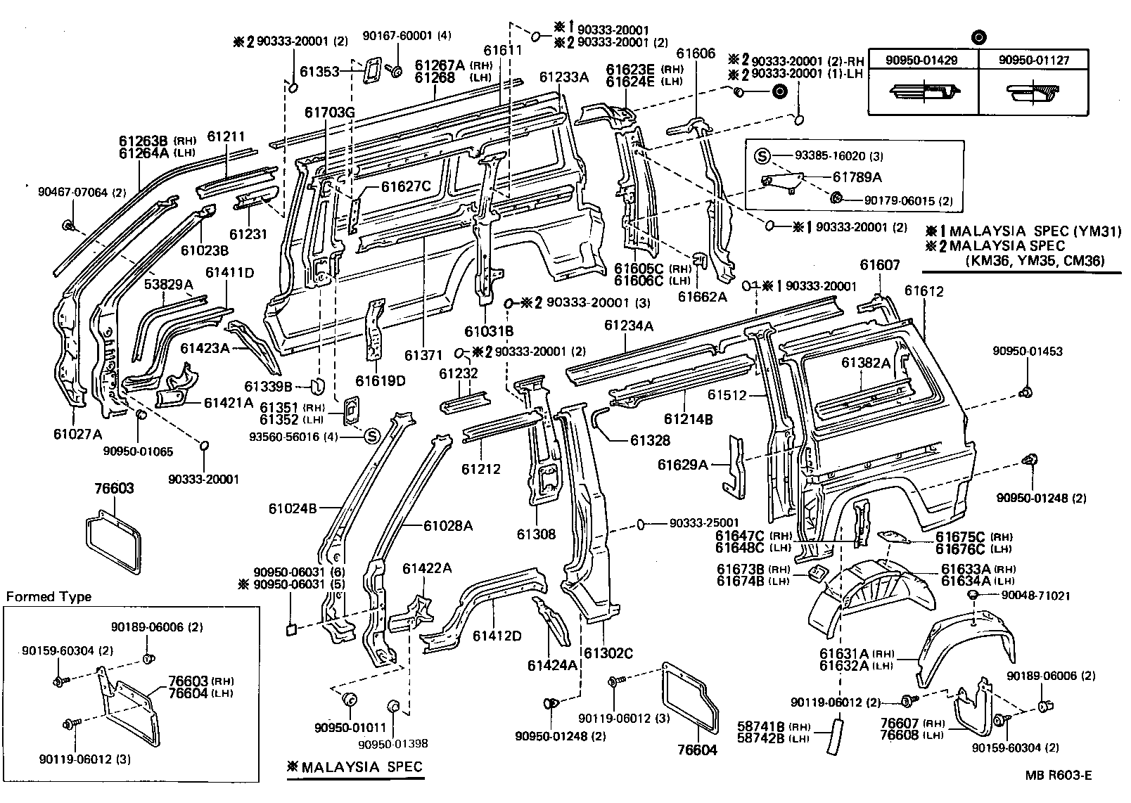 61601-27010 PANEL, QUARTER, RH product image