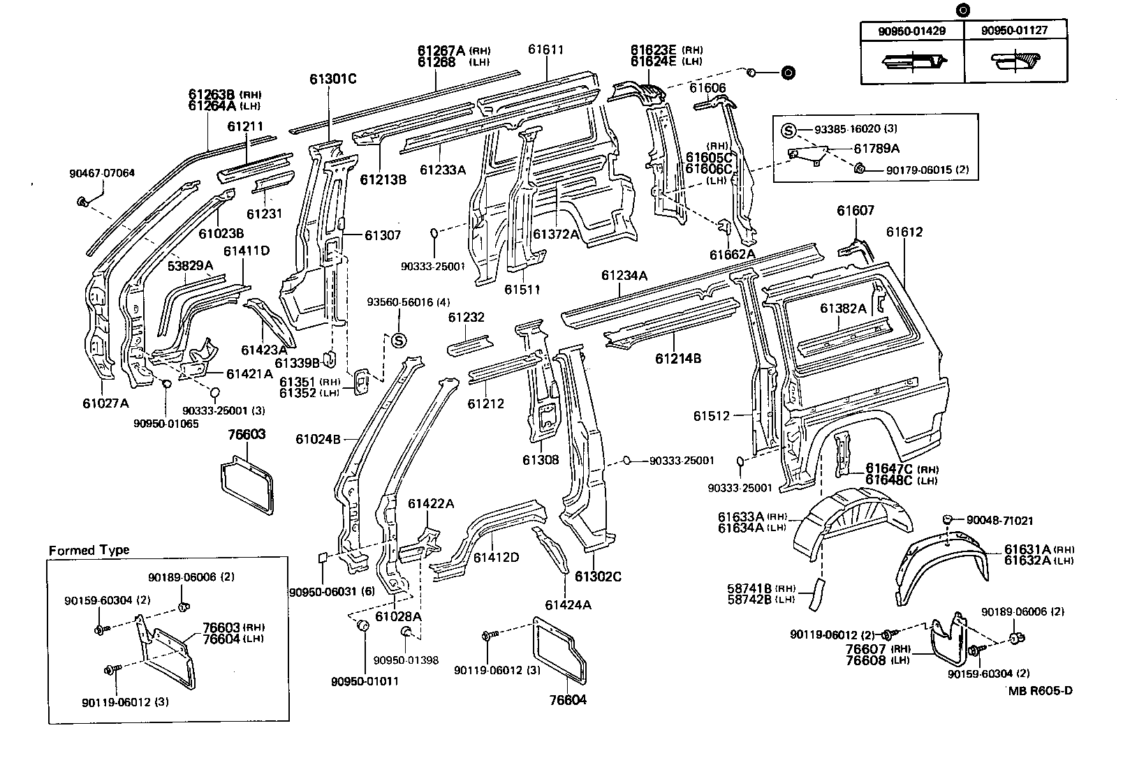 61601-27010 PANEL, QUARTER, RH product image