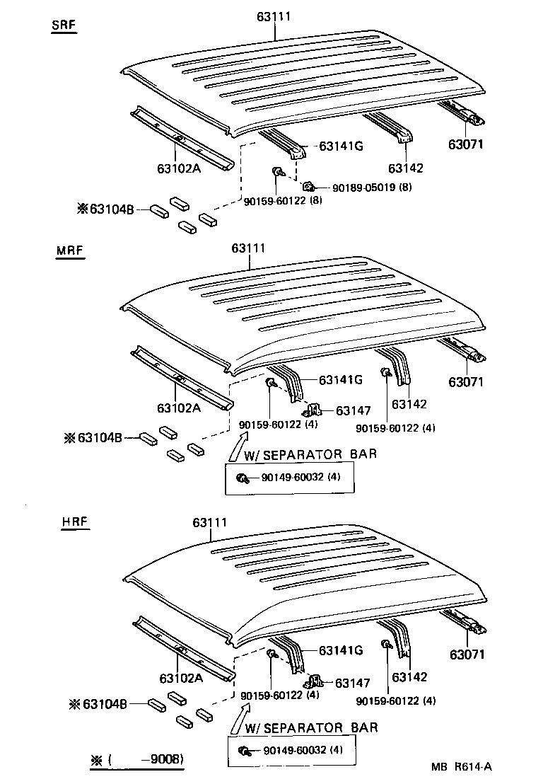 63101-95709 PANEL, ROOF product image