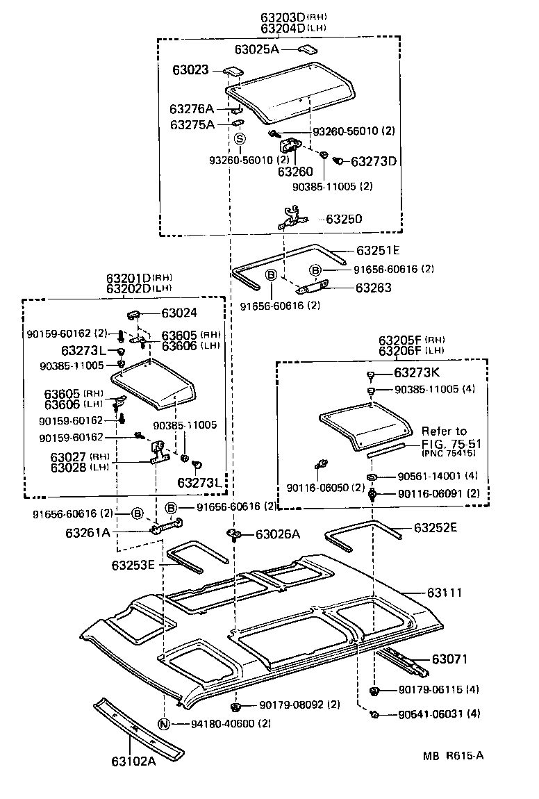 63101-95709 PANEL, ROOF product image