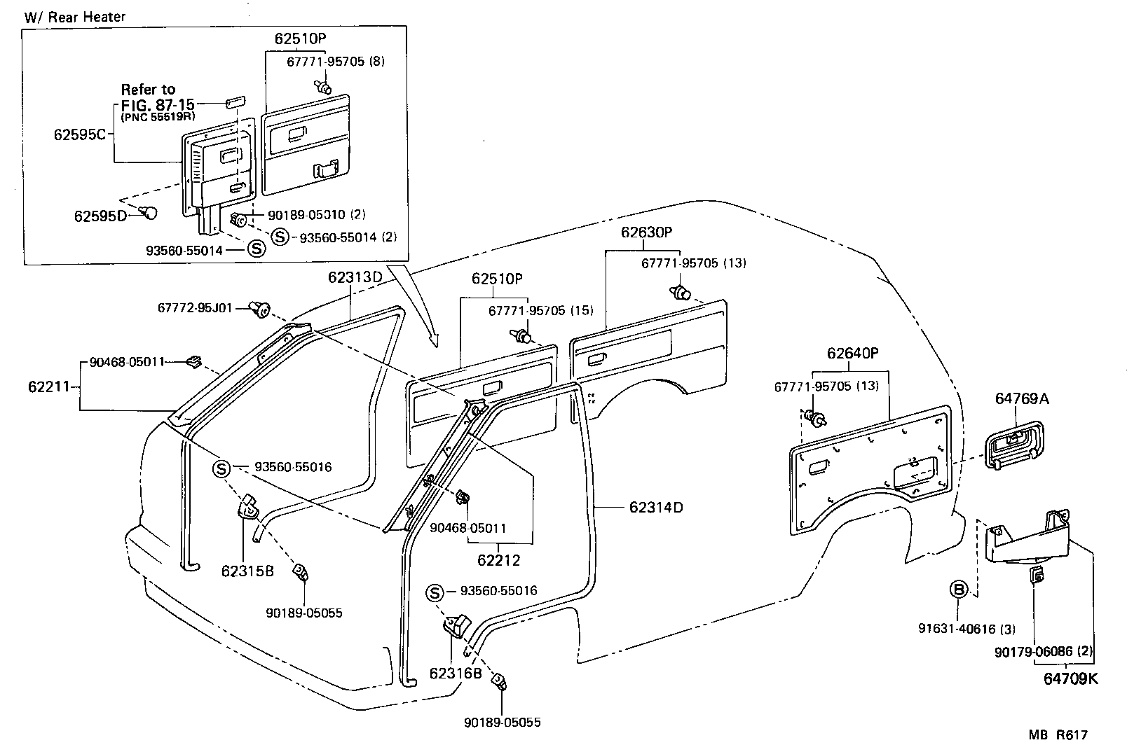 90467-10125-01 CLIP(FOR COWL SIDE TRIM) product image
