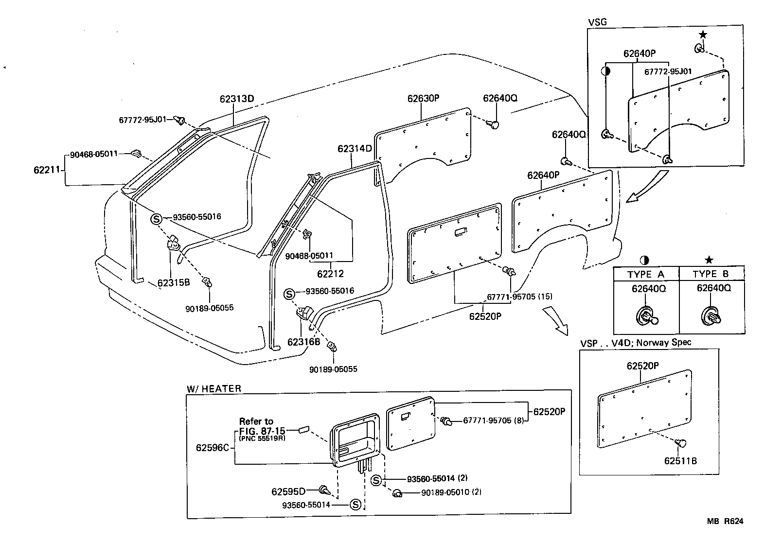 62318-95700-16 COVER, FRONT DOOR OPENING TRIM, LH product image