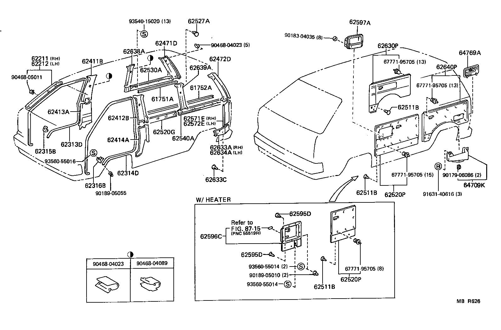 62318-95700-16 COVER, FRONT DOOR OPENING TRIM, LH product image