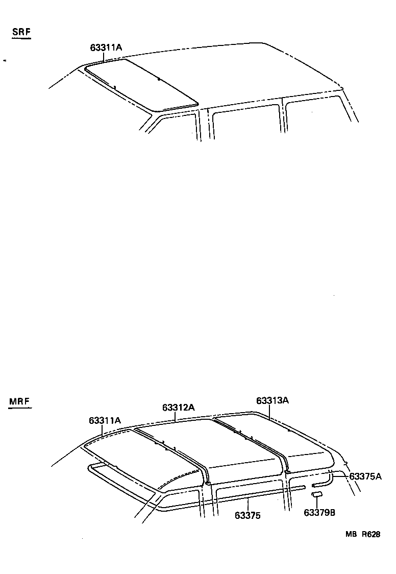 63375-95702-03 MOULDING, ROOF VINYL product image