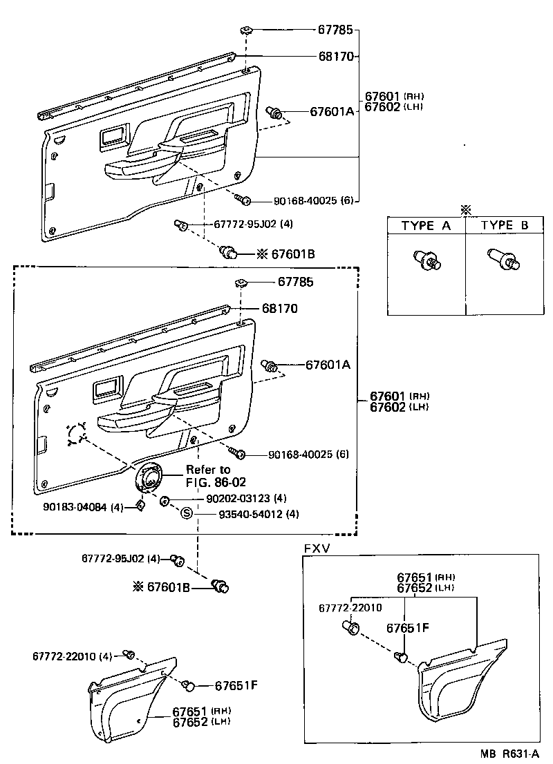 67002-95745 PANEL SUB-ASSY, FRONT DOOR, LH product image